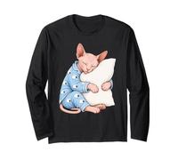Chat Sphynx endormi dans Un Pyjama Mignon Manche Longue