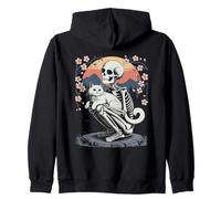 Chat Squelette Chaton Halloween Japonais Sweat à Capuche