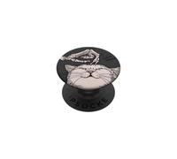 Chat Squelette Mignon à gratter Halloween esthétique Gothique Art PopSockets PopGrip Adhésif