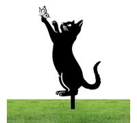 Chat, Statues De Jardin En Métal Extérieur, Piquets D'Animaux | Décorations De Patio En Forme De Chat, Artisanat Fin, Pour Jardin De Pelouse, D