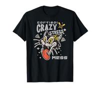 Chat Stress Cortisol Folie Chaos Humour Félin T-Shirt
