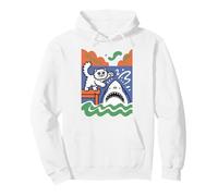 Chat Stupide et Courageux Contre Requin, Funny Kitty Sweat à Capuche