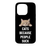 Chat sur Les Gens Amant des félins drôle Animal de Compagnie Coque pour iPhone 15 Pro