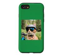 Chat sur Une Piste de vélo de Montagne Coque pour iPhone SE (2020) / 7/8