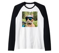 Chat sur Une Piste de vélo de Montagne Manche Raglan