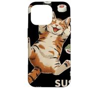 Chat Sushi de Style animé : Harajuku Tokyo Japan Cat Cafe Coque pour iPhone 16 Pro