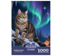 Chat Tabby 1000 Pièces 1000 Pièces Adultes Puzzles Animal Décoration D Intérieur Enfants Cadeaux Classiques pour Créatif 38x26cm/1000pcs