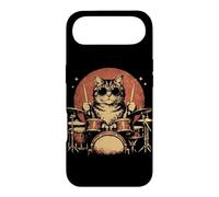 Chat tambourant Kitty Batteur Jouant de la Batterie Rock Band Musique Coque pour iPhone Air