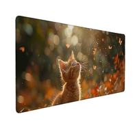 Chat Tapis de Souris Papillon Tapis de Souris XXL 700 x 300 mm Mouse Pad Gaming en Caoutchouc Antidérapant et Imperméable Desk Mat pour PC, Ordinateur Portable, Maison, Gamer, Accessoires Bureau e1128