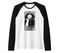 Chat Tarot The Moon Art Nouveau Vintage Funny Feline Cats Manche Raglan