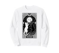 Chat Tarot The Moon Art Nouveau Vintage Funny Feline Cats Sweatshirt