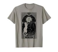 Chat Tarot The Moon Art Nouveau Vintage Funny Feline Cats T-Shirt