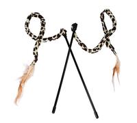 Chat Tease Stick Plume de Poulet Douce pour Cadeau de Jouet Interactif pour Animaux de Compagnie, Sain et Actif, adapté aux Amateurs de Jouets pour Chats en Peluche/comme Images/10,6