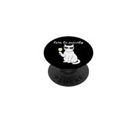 Chat Thème Bachelorette Here to Purrrty PopSockets PopGrip Adhésif