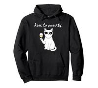 Chat Thème Bachelorette Here to Purrrty Sweat à Capuche