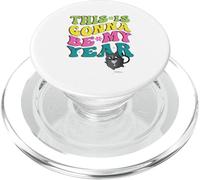 Chat « This is Gonna Be My Year Happy New Year » PopSockets PopGrip pour MagSafe