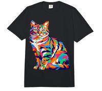Chat tigré coloré Pop Art Abstrait Comfort Colors Adult Heavyweight T-Shirt