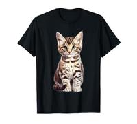 Chat tigré Croquis Dessin Art Amoureux des Chats T-Shirt