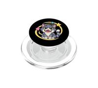 Chat tigré Gris Effrayant avec des Crocs PopSockets PopGrip pour MagSafe