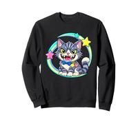 Chat tigré Gris Effrayant avec des Crocs Sweatshirt