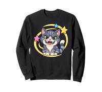 Chat tigré Gris Effrayant avec des Crocs Sweatshirt