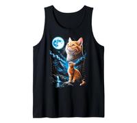 Chat tigré Hurlant Lune drôle années 90 Meme Débardeur
