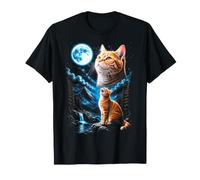 Chat tigré Hurlant Lune drôle années 90 Meme T-Shirt