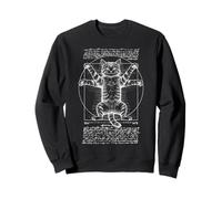 Chat tigré Leonardo Da Vinci - Homme de Vitruve Sweatshirt