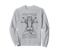 Chat tigré Leonardo Da Vinci - Homme de Vitruve Sweatshirt