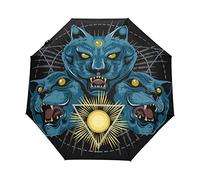Chat Tigre Panthère Jaguar Artwork Parapluie Pliable Pliant à Ouverture Automatique Parapluies Pliant Coupe-Vent pour Voyager Plage Femmes Enfants Homme Fille