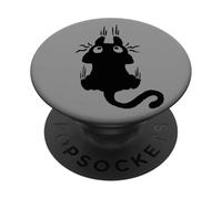 Chat Tomcat des années 90 Y2K Qui s'accroche et Laisse des Marques de griffures PopSockets PopGrip Adhésif