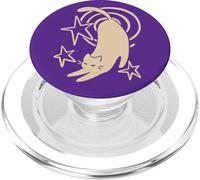 Chat Tomcat endormi des années 90 Y2K Qui s'étend sous la Queue étoilée PopSockets PopGrip pour MagSafe