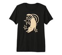 Chat Tomcat endormi des années 90 Y2K Qui s'étend sous la Queue étoilée T-Shirt Haut de Gamme