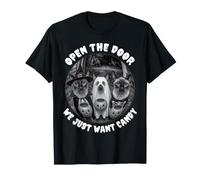 Chat tonkinois ouvre la Porte Nous voulons Juste Bonbons Halloween T-Shirt