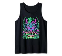 Chat Trippy Hip Hop EDM Urban Feline Graphic Design Débardeur