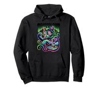 Chat Trippy Hip Hop EDM Urban Feline Graphic Design Sweat à Capuche