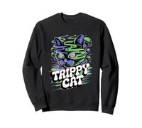 Chat Trippy Hip Hop EDM Urban Feline Graphic Design Sweatshirt