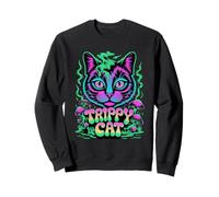 Chat Trippy Hip Hop EDM Urban Feline Graphic Design Sweatshirt