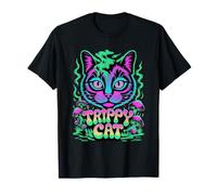Chat Trippy Hip Hop EDM Urban Feline Graphic Design T-Shirt