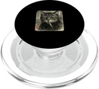 Chat Triste drôle fumant Cigarette Meme Amant Sumi-e Japonais PopSockets PopGrip pour MagSafe