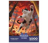 Chat Turc Van pour Adultes Puzzles 1000 Pièces Animal Cadeaux d'anniversaire pour Noël Jeu De Défi Familial Décoration Jeux Éducatifs Tueur Ennuyeux 38x26cm/1000pcs