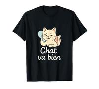 Chat va bien dessin malicieux pastel blanc T-Shirt