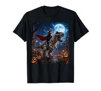 Chat Vampire Amusant en Train de Monter Une Maman T-Rex Dinosaure Halloween Day T-Shirt