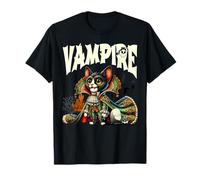Chat Vampire Mignon Élégance Gothique Nuit Halloween T-Shirt