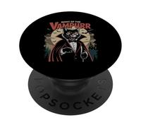 Chat Vampire Night of The Vampurr Halloween Spook PopSockets PopGrip Adhésif