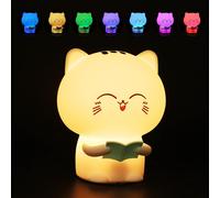 Chat Veilleuse Bebe, 7 Changements De Lumière Veilleuse Chat Recharge Lampe De Chevet Pour Chambre D'enfant Cadeau Veilleuse En Silicone Enfant Deco Lampe Noël Chambre Enfant Cadea[Vei9272110]