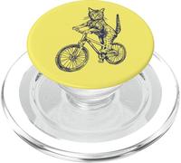 Chat Vélo Vélo Drôle Motard Animal Mignon Vélo Vélo PopSockets PopGrip pour MagSafe