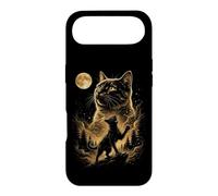 Chat Vert Lumineux Hurlant Pleine Lune forêt Coque pour iPhone Air