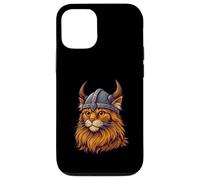 Chat Viking Amusant avec Casque pour Amoureux des Chats Coque pour iPhone 12/12 Pro