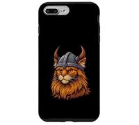 Chat Viking Amusant avec Casque pour Amoureux des Chats Coque pour iPhone 7 Plus/8 Plus